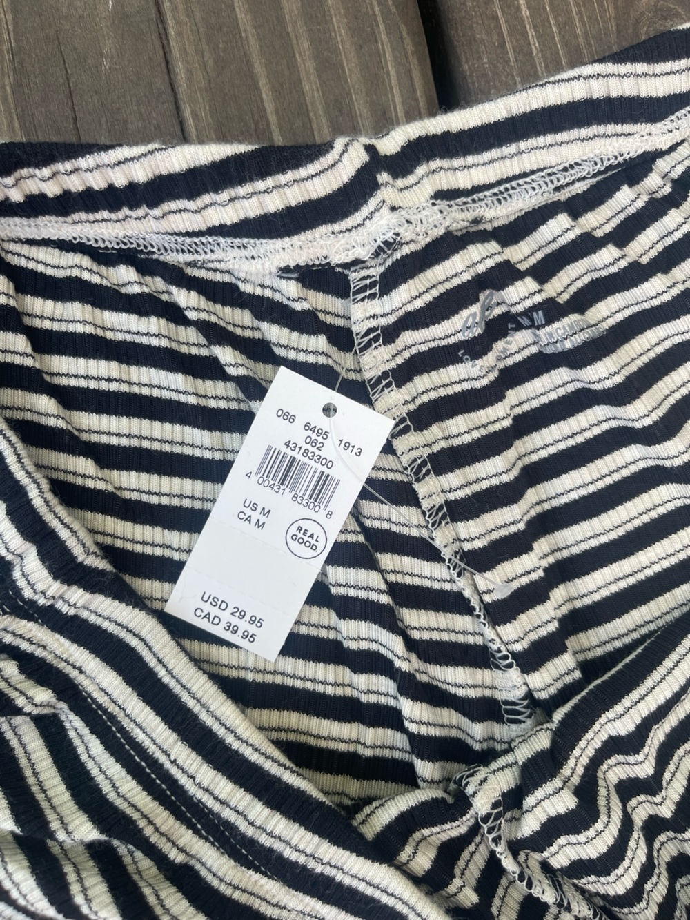 NWT Aerie Real Soft Rib Lace Striped Boxer with Lace - Picture 5 of 5